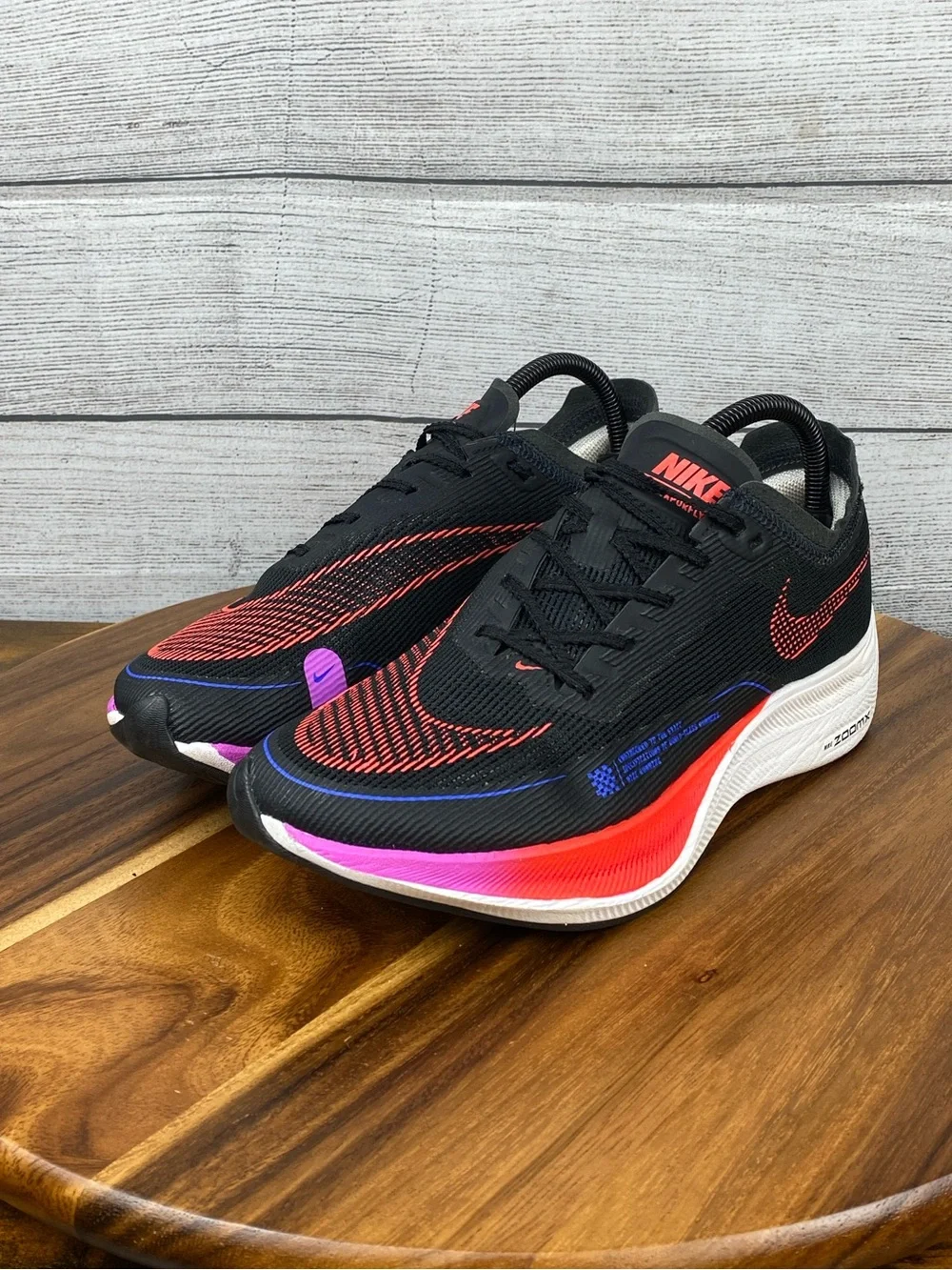 Nike ZoomX Vaporfly Next% 2 Black Fuchsia Crimson Running Shoe Women’s Size 8.5